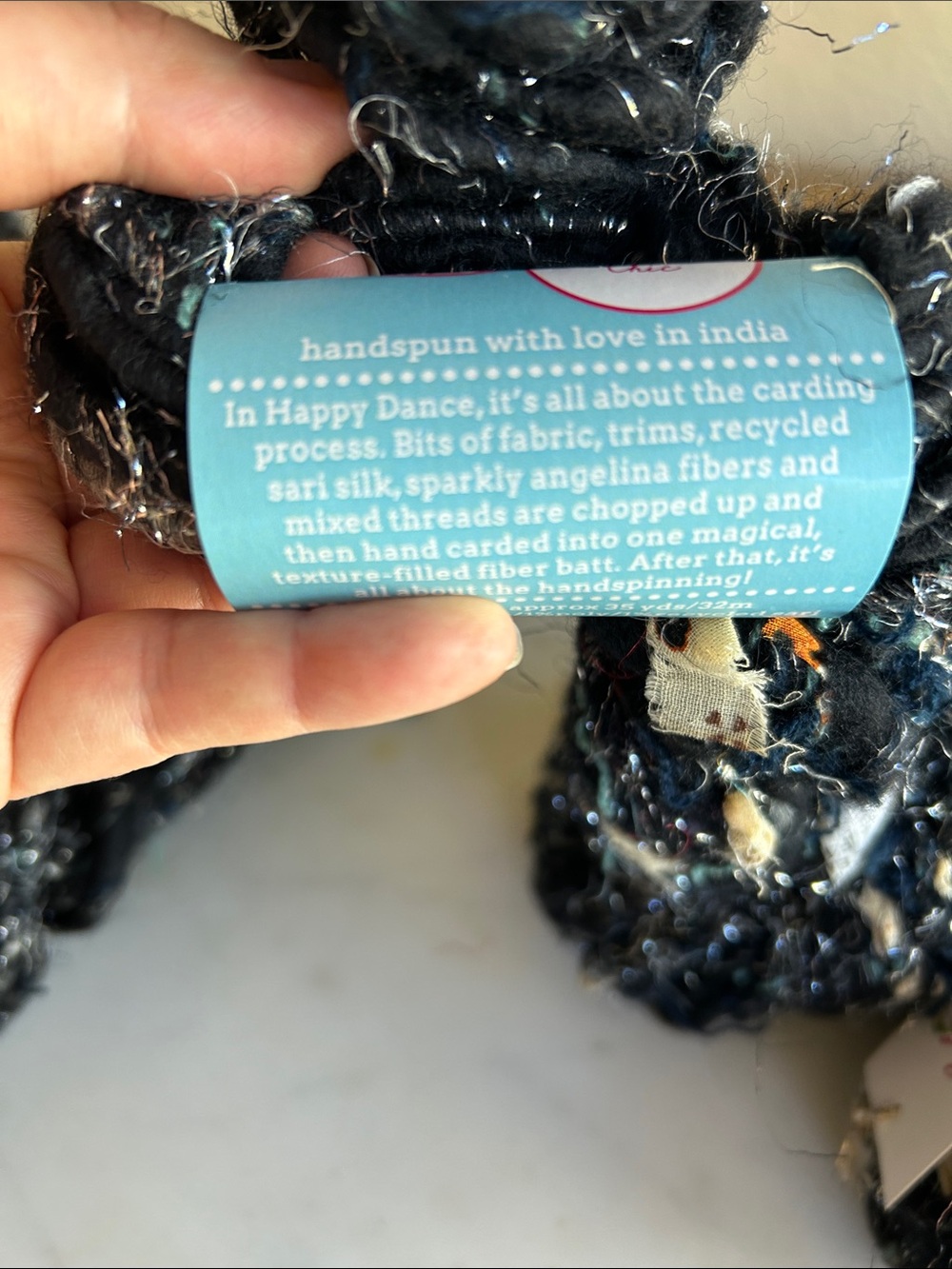 Knit collage yarn. Happy Dance black Mixed-Texture Yarn Bundle - Artisanal yarn - Picture 3 of 8